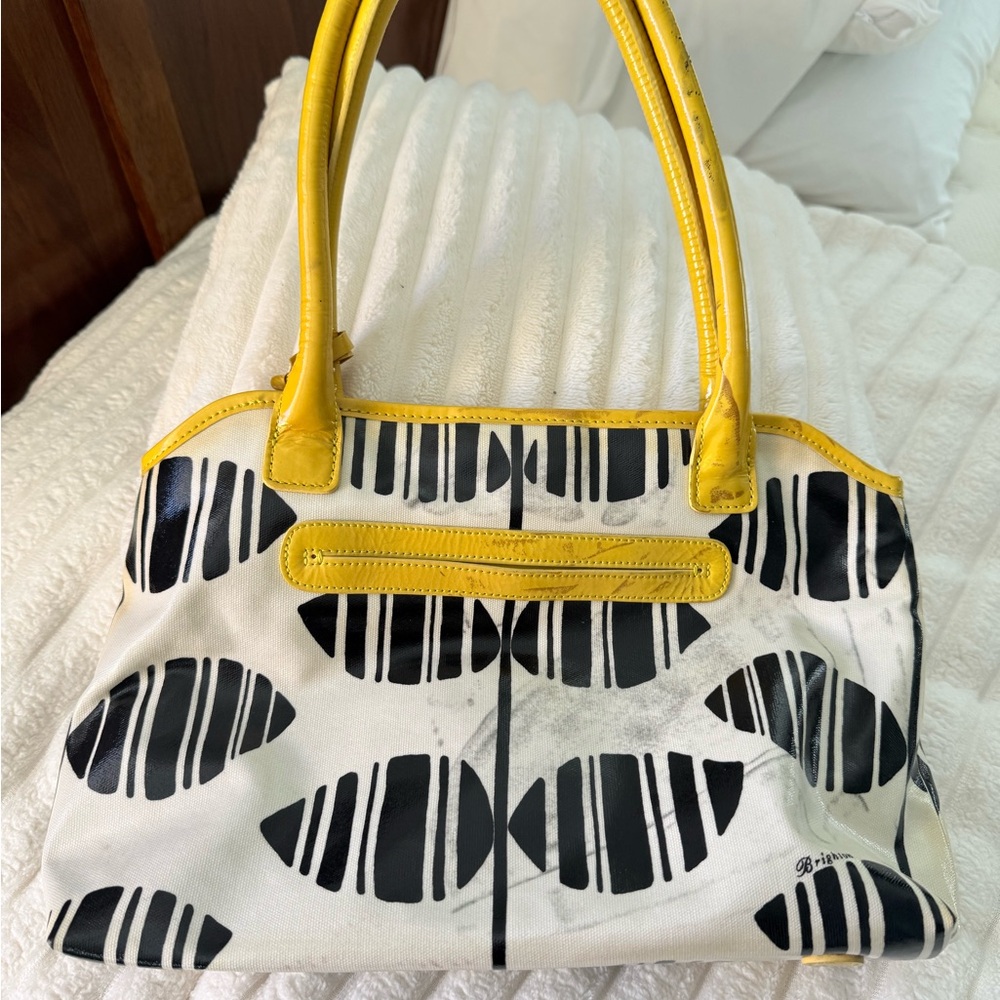 Brighton Yellow and Black Patterned Shoulder Bag